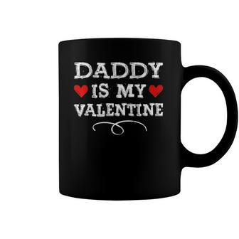 Daddy Is My Valentines Matching Family Heart Fathers Day Coffee Mug | Mazezy