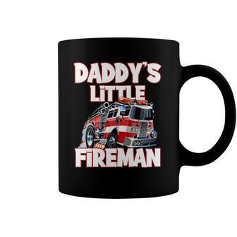 Daddys Little Fireman Funny Kids Firefighter Firemans Coffee Mug | Mazezy