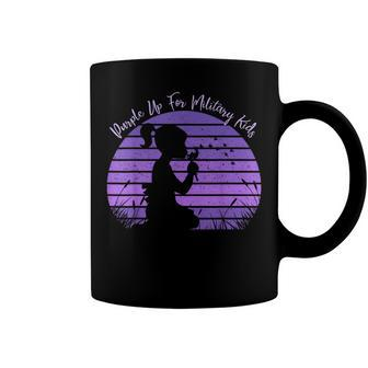Dandelion Purple Up For Military Kids Month Army Child Coffee Mug - Seseable