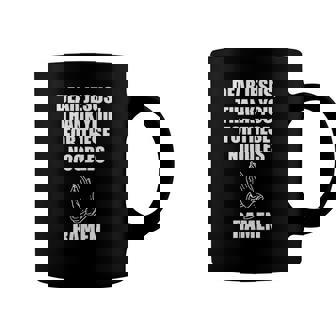 Dear Jesus Thank You For These Noodles Ramen Coffee Mug | Mazezy
