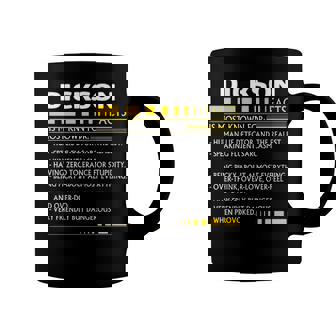 Dickson Name Gift Dickson Facts V2 Coffee Mug - Seseable