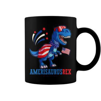 Dinosaur 4Th Of July Kids Boys Toddler Amerisaurus T Rex Coffee Mug - Seseable