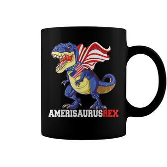 Dinosaur T Rex 4Th Of July Amerisaurus Rex Kids Boys Men Coffee Mug - Seseable