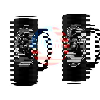 Dj Player Dad Disc Jockey Us Flag 4Th Of July Mens Gift V2 Coffee Mug | Seseable CA