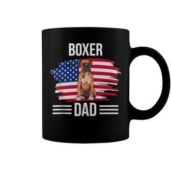 Dog Owner Us Flag 4Th Of July Fathers Day Boxer Dad Coffee Mug - Seseable