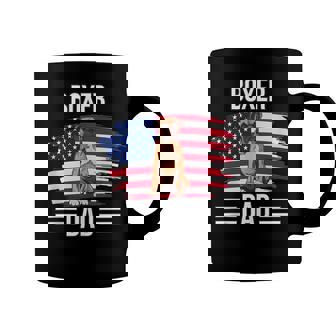 Dog Owner Us Flag 4Th Of July Fathers Day Boxer Dad Coffee Mug - Seseable