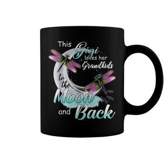 Dragonfly This Gigi Loves Her Grandkids To The Moon And Back Coffee Mug - Seseable