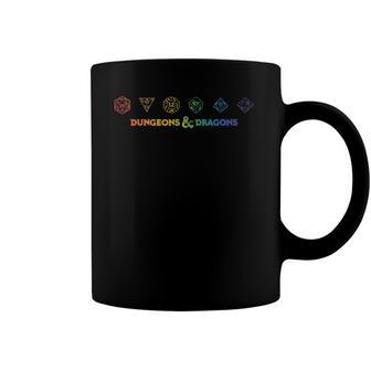 Dungeons & Dragons Dice Rainbow Gradient Coffee Mug | Mazezy