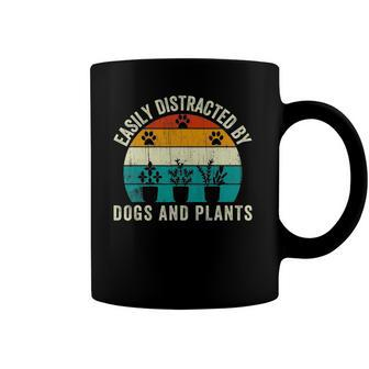 Easily Distracted By Dogs And Plants Gardener Gardening Coffee Mug | Mazezy