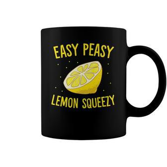 Easy Peasy Lemon Squeezy Funny Lemons Summer Lemonade Coffee Mug | Mazezy