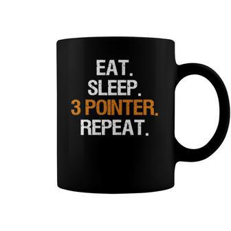 Eat Sleep 3 Pointer Repeat Coffee Mug | Mazezy