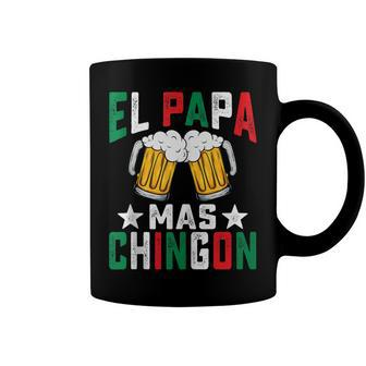 El Papa Mas Chingon Funny Mexican Dad Husband Regalo Flag V2 Coffee Mug - Seseable
