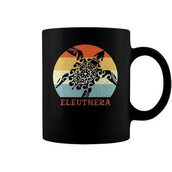 Eleuthera Bahamas Vintage Retro Tribal Sea Turtle Vacation Coffee Mug | Mazezy