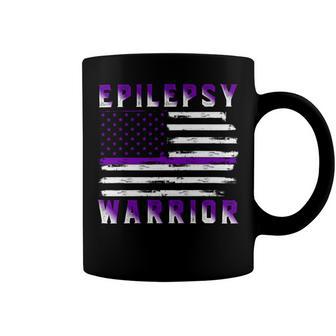 Epilepsy Warrior Usa Flag United States Flag Epilepsy Epilepsy Awareness Coffee Mug | Favorety