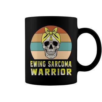 Ewings Sarcoma Warrior Skull Women Vintage Yellow Ribbon Ewings Sarcoma Ewings Sarcoma Awareness V2 Coffee Mug | Favorety CA