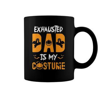 Exhausted Dad Is My Costume Mens Funny Halloween Gift Coffee Mug | Mazezy