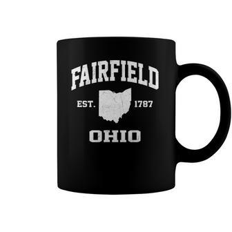 Fairfield Ohio Oh Vintage State Athletic Style Coffee Mug | Mazezy