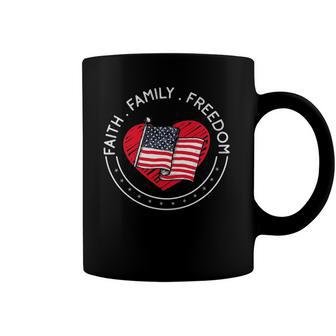 Faith Family Freedom American Patriotism Christian Faith Coffee Mug | Mazezy