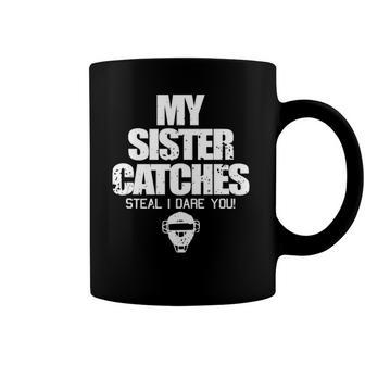 Fastpitch Softball Catcher Funny Brother Sister Coffee Mug | Mazezy