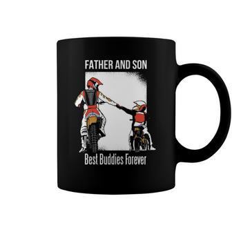 Father And Son Best Buddies Forever Fist Bump Dirt Bike Coffee Mug | Mazezy DE