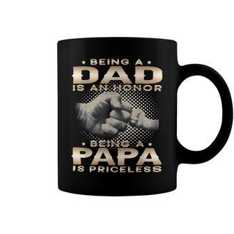 Father Grandpa Being A Dad Is An Honor Being A Papa Is Priceless Grandpa 45 Family Dad Coffee Mug - Monsterry AU