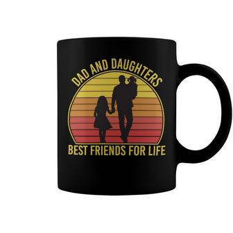 Father Grandpa Dad And Daughters Best Friends For Life Vintage137 Family Dad Coffee Mug - Monsterry DE