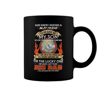 Father Grandpa God Knew I Needed A Best Friend So He Gave Me My Son 114 Family Dad Coffee Mug - Monsterry