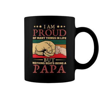 Father Grandpa I Am Proud Of Many Things In Life But Nothing Beats Being A Papa258 Family Dad Coffee Mug - Monsterry CA