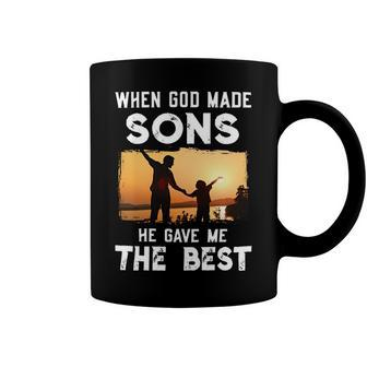 Father Grandpa When God Made Sons He Gave Me The Best 145 Family Dad Coffee Mug - Monsterry