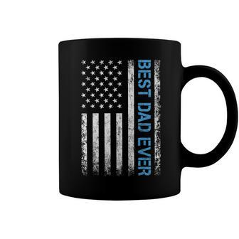 Fathers Day Best Dad Ever With Us American Flag  V2 Coffee Mug