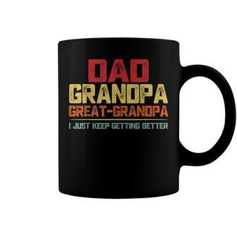 Fathers Day Gift From Grandkids Dad Grandpa Great Grandpa Coffee Mug - Seseable