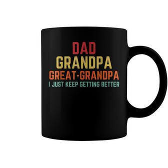 Fathers Day Gift From Grandkids Dad Grandpa Great Grandpa V2 Coffee Mug - Seseable