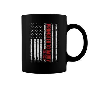 Fathers Day Promoted To Daddy Est 2022 American Flag Coffee Mug | Mazezy UK