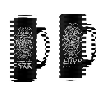 Fenrir Wolf Viking Norse Mythology Nordic Myth Animal Runes Coffee Mug | Mazezy