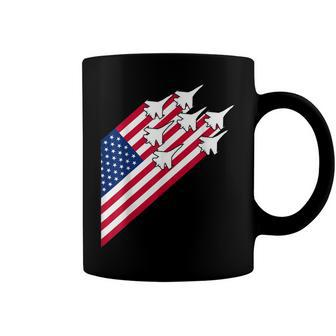Fighter Jets Usa Flag 4Th Of July Fighter Jet Flag Coffee Mug - Seseable