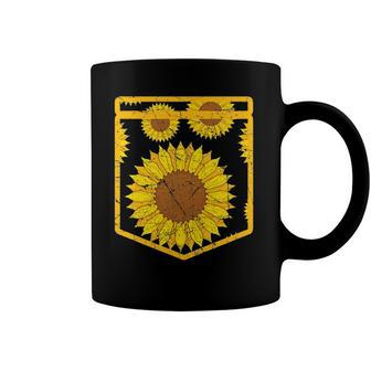 Florist Floral Cute Yellow Flower Pocket Sunflower Coffee Mug | Mazezy
