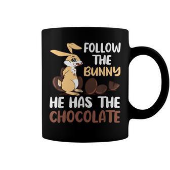 Follow The Bunny He Has Chocolate Coffee Mug | Favorety UK