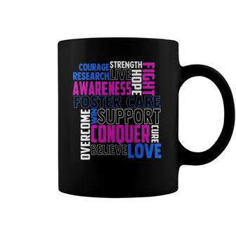 Foster Care Awareness Adoption Related Blue Ribbon Coffee Mug | Mazezy