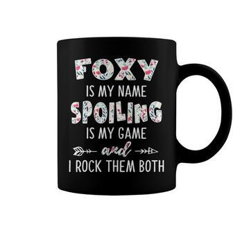 Foxy Grandma Gift Foxy Is My Name Spoiling Is My Game Coffee Mug - Seseable