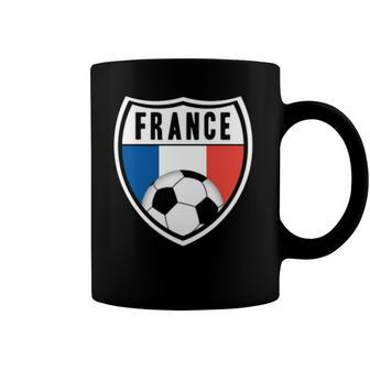 France Soccer Jersey Pocket Crest French Flag Coffee Mug | Mazezy