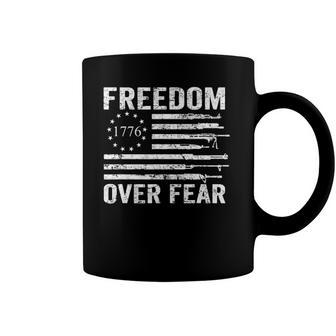 Freedom Over Fear - Pro Gun Rights 2Nd Amendment Guns Flag Coffee Mug | Mazezy