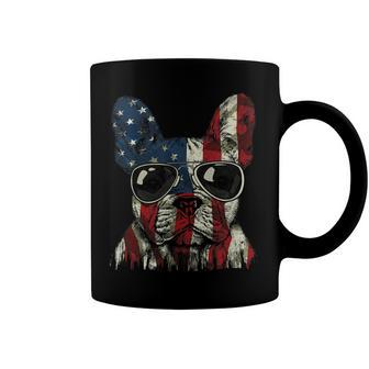 French Bulldog American Usa Flag 4Th Of July Frenchie Coffee Mug - Seseable
