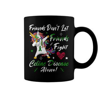 Friends Dont Let Friends Fight Celiac Disease Alone Unicorn Green Ribbon Celiac Disease Celiac Disease Awareness Coffee Mug | Favorety AU