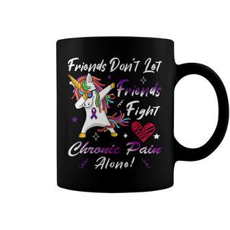 Friends Dont Let Friends Fight Chronic Pain Alone Unicorn Purple Ribbon Chronic Pain Support Chronic Pain Awareness Coffee Mug | Favorety UK