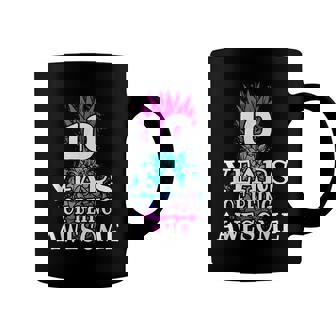 Funny 10 Years Of Being Awesome 10Th Birthday Pineapple Coffee Mug | Seseable CA
