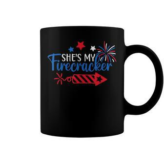Funny 4Th Of July She Is My Firework Patriotic Us Couples Coffee Mug - Seseable