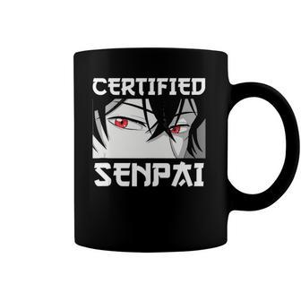 Funny Anime Otaku For Teen Boys And Weebs Certified Senpai Coffee Mug | Mazezy