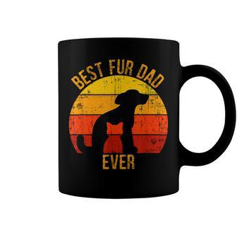 Funny Best Fur Dad Ever Vintage Retro Dog Cat Owner Coffee Mug - Seseable