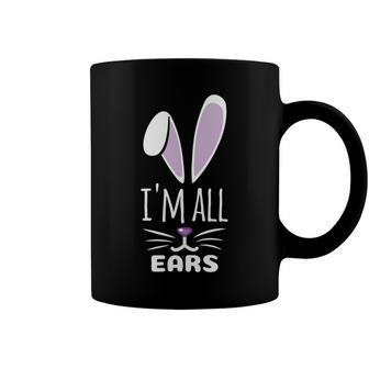 Funny Cute Pastel Purple Bunny Im All Ears Rabbit Happy Easter Day Gift For Girls Women Mom Mommy Family Birthday Holiday Christmas Coffee Mug | Favorety DE