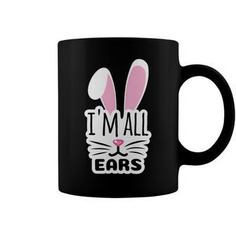 Funny Cute Pink Bunny Im All Ears Rabbit Happy Easter Day Gift For Girls Women Mom Mommy Family Birthday Holiday Christmas Coffee Mug | Favorety DE